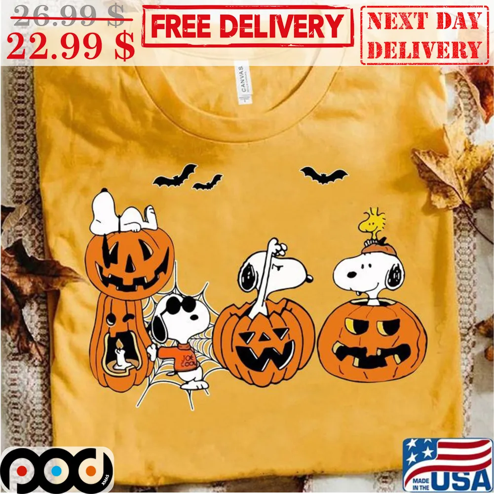 Snoopy Boo Ghost Pumpkin Halloween 2023 Peanuts Shirt