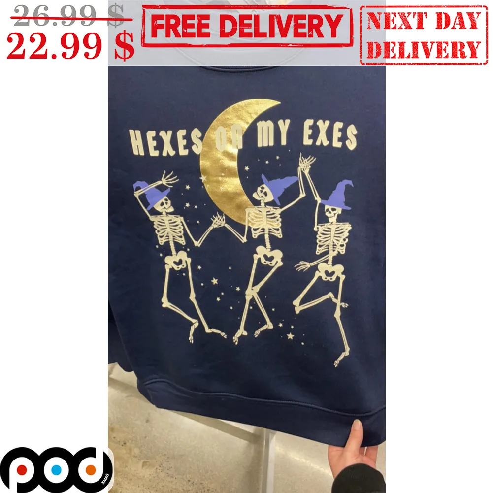 Hexes On My Exes Skeleton Dance Halloween 2023 Shirt