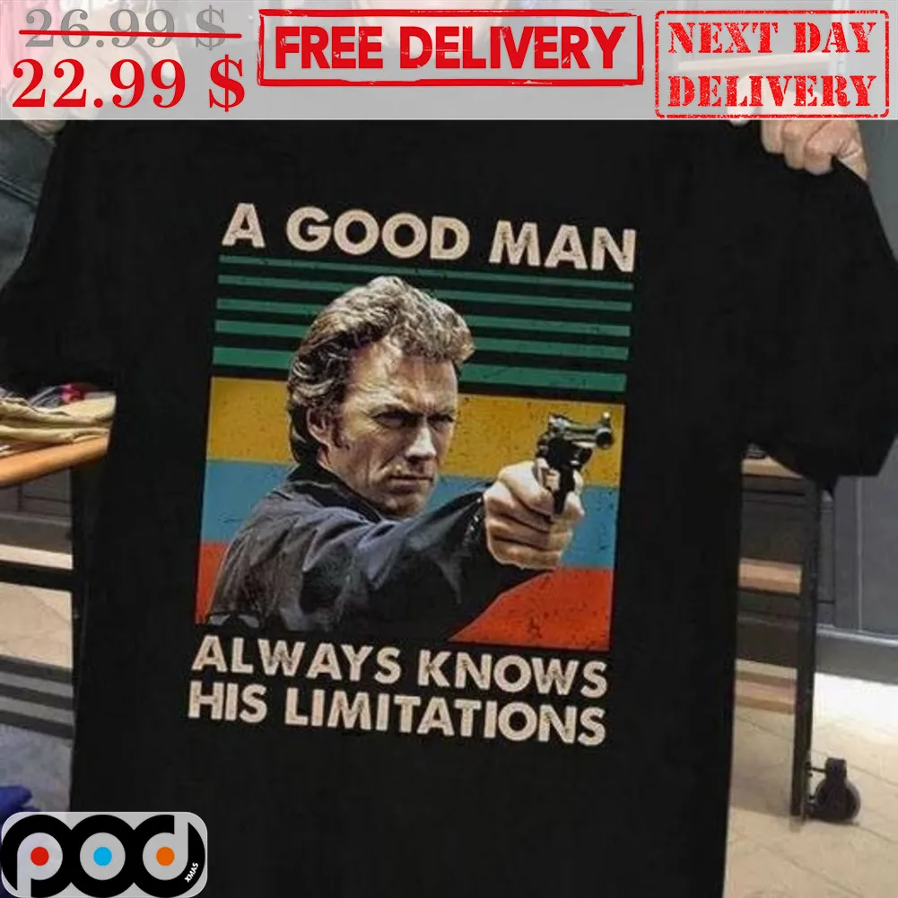 Clint Eastwood A Good Man Always Knows His Limitations Vintage Retro Shirt