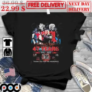 47 Years Billy Idol 1976-2023 Signature Thank You For The Memories Shirt