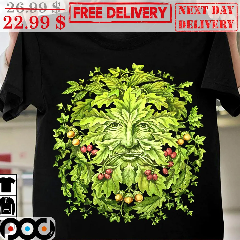 Greenman Old Man Hippie Natural Shirt