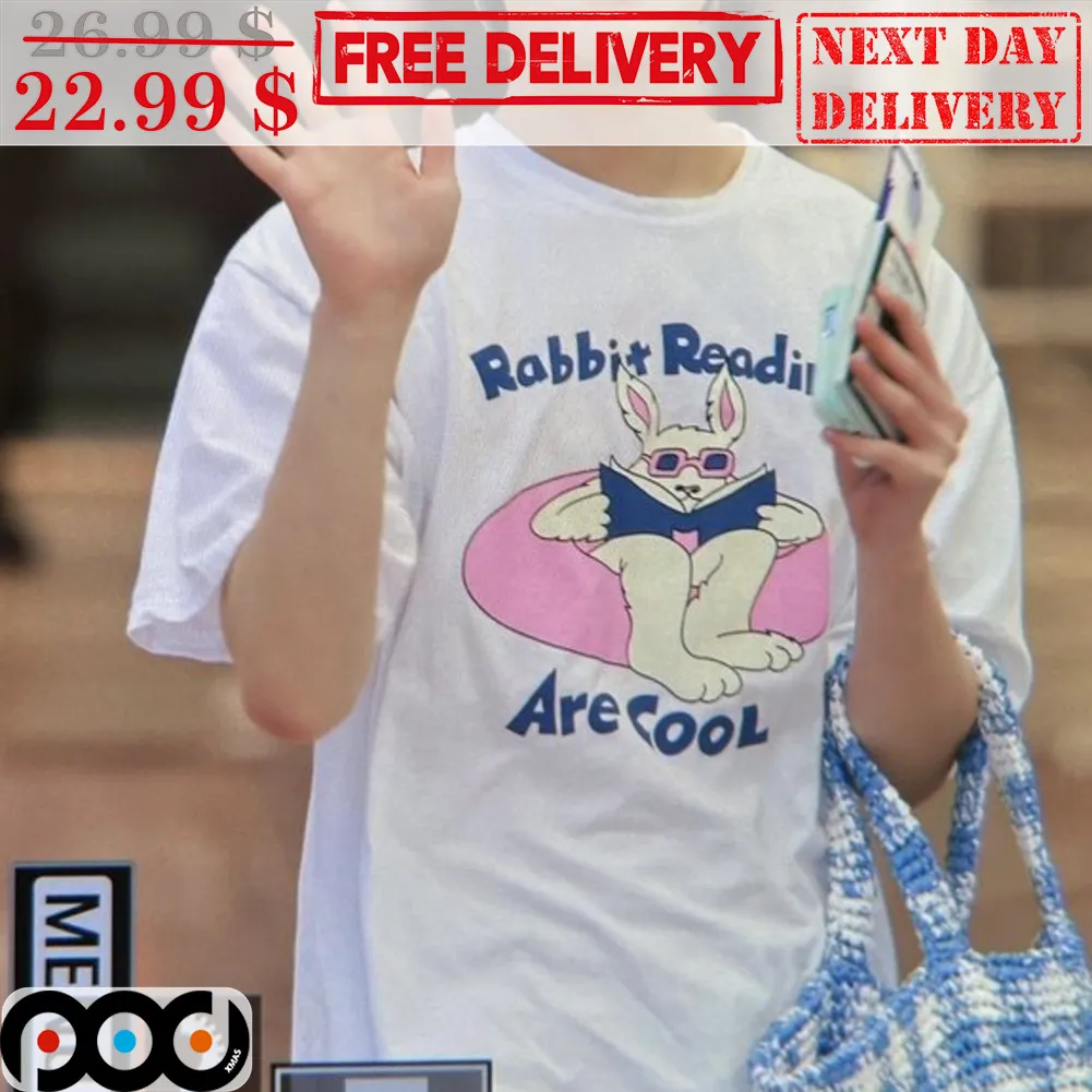 Rabbit Reading Are Cool Shirt