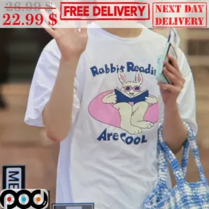 Rabbit Reading Are Cool Shirt