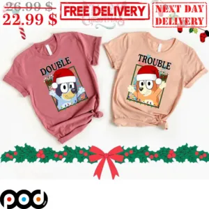 Bluey Double Trouble Christmas 2023 Shirt