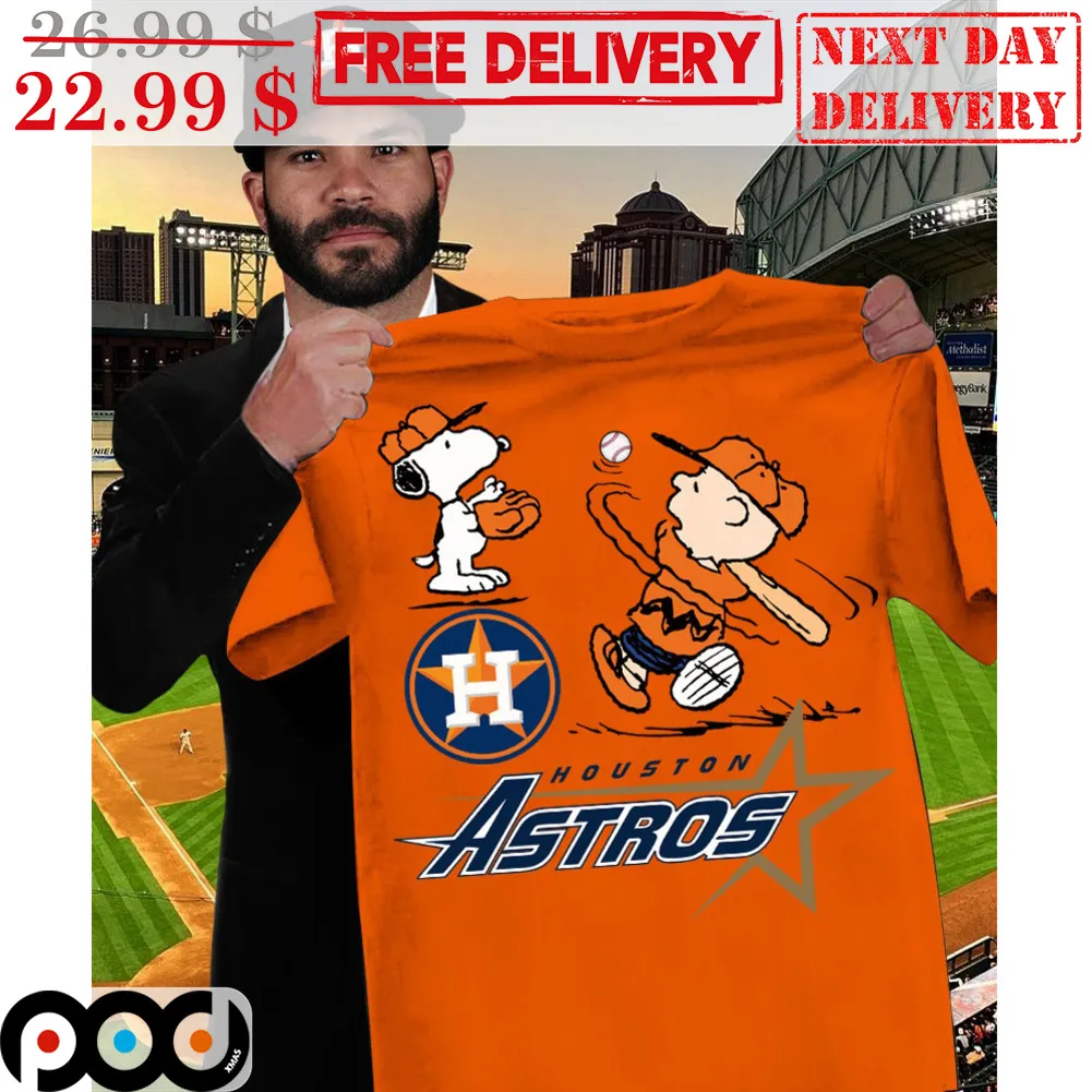 Snoopy Houston Astros Logo MLB Peanuts Shirt