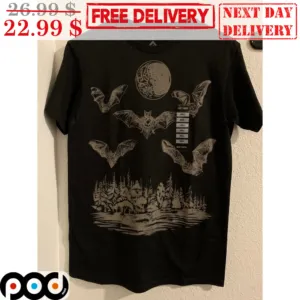 Bats Night Forest Moon Shirt