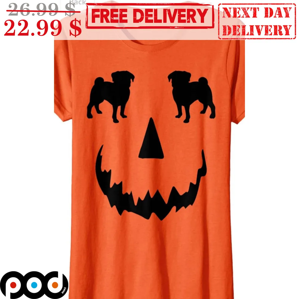 Pumpkin Face Dog Shadow Halloween 2023 Shirt
