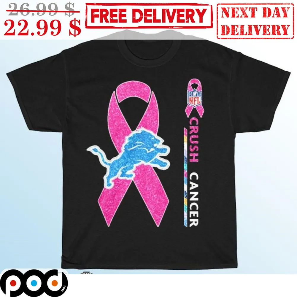 Detroit Lion Crush Cancer Awareness NFL Shirt
