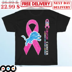 Detroit Lion Crush Cancer Awareness NFL Shirt