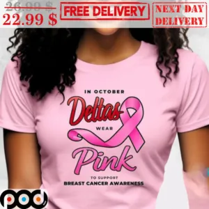 In October Deltas Wear Pink To Support Brest Cancer Awarennes Shirt