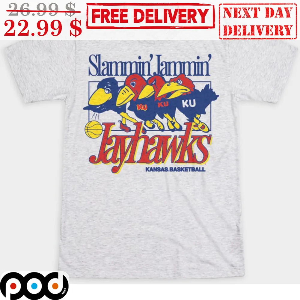 Slammin' Jammin' Jayhawks Kansas Basketball Shirt