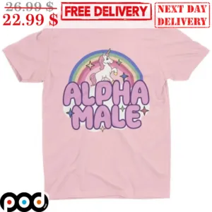 Unicorn Alpha Male Rainbow Shirt