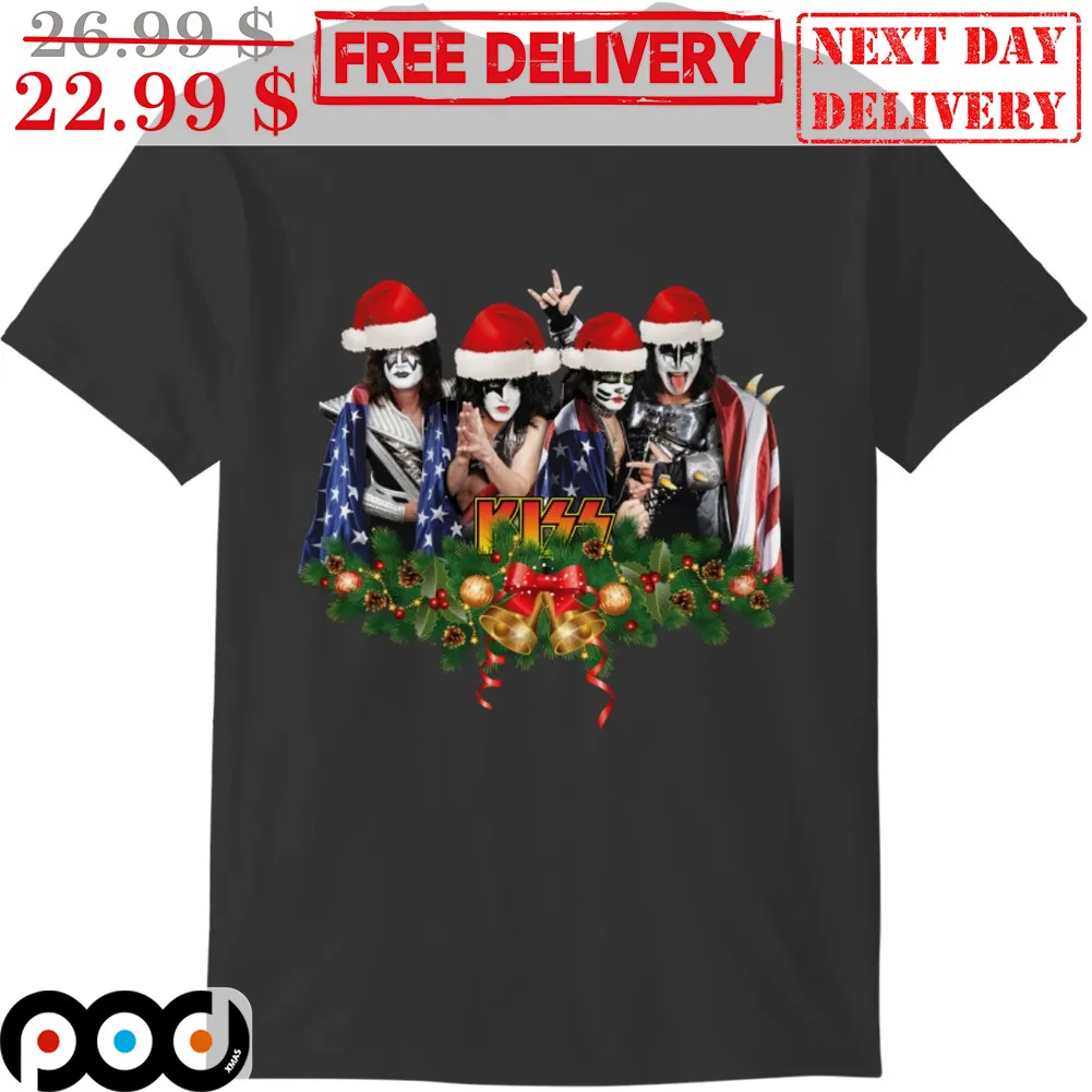 Kiss Band Christmas Rock Band Shirt