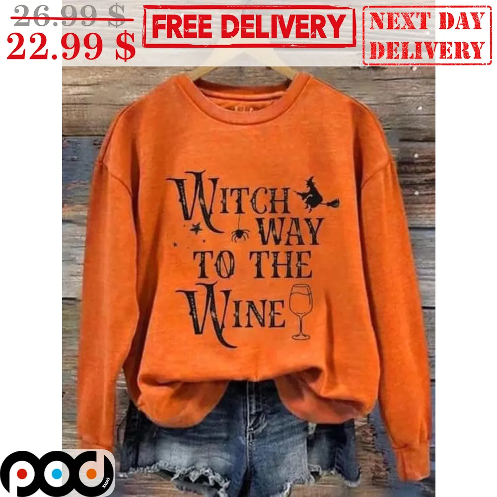 Witch Way To The Wine Halloween 2023 Shirt