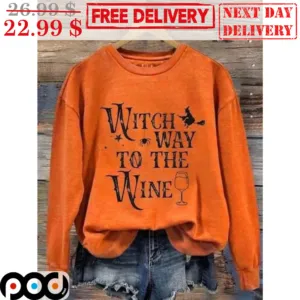 Witch Way To The Wine Halloween 2023 Shirt