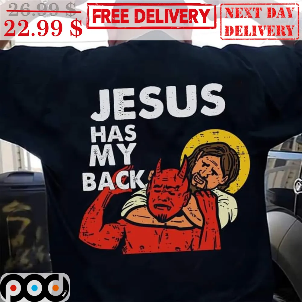 Jesus Has My Back Devil Vintage Shirt