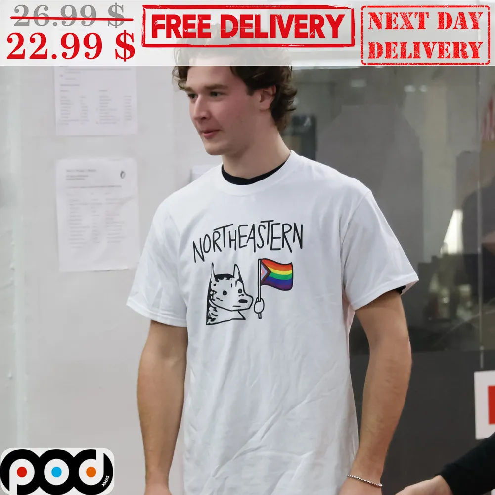 Dog Northeastern LGBT Flag Shirt