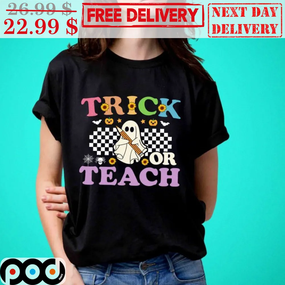Boo Ghost Trick Or Teach Halloween 2023 Shirt