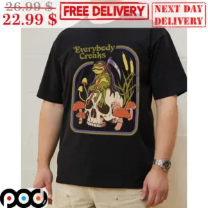 Frog Everybody Croaks Skull Mushroom Shirt