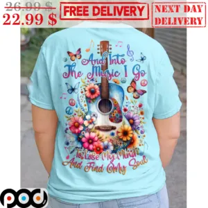 Guitar And Into The Music I Go To Lose My Mind And Find My Soul Colorful Shirt