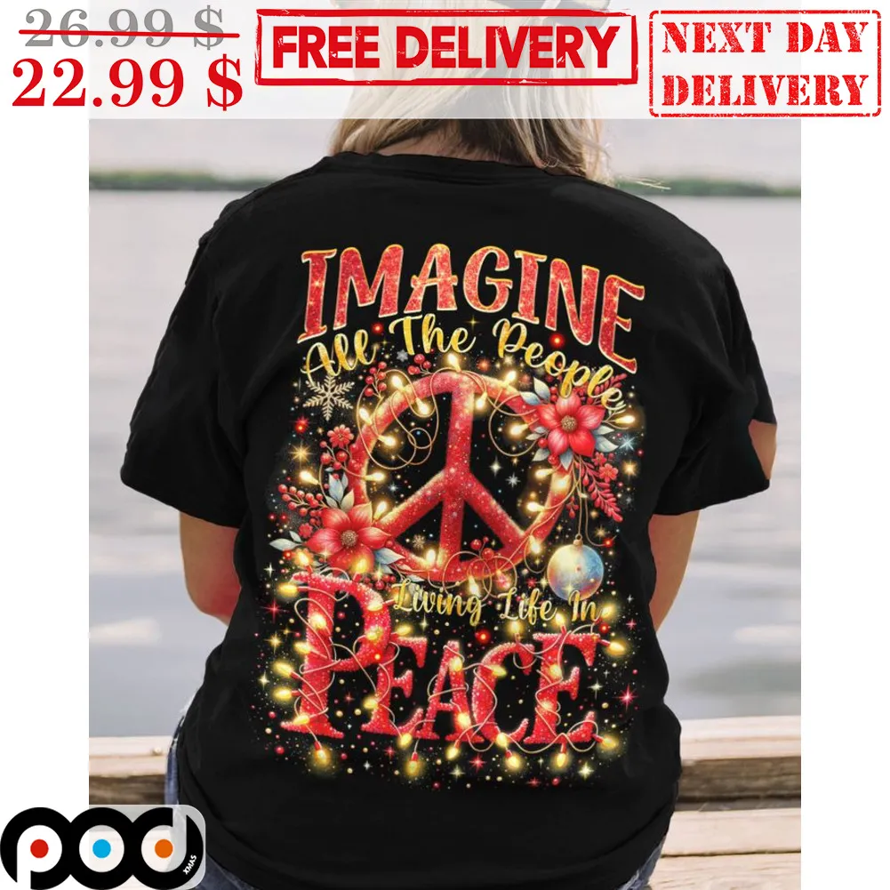 Image All The People Living Live In Peace Hippie Shirt