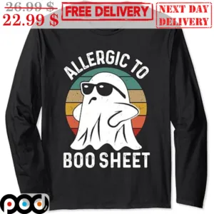 Boo Ghost Allergic To Boo Sheet Retro Shirt