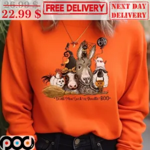 Animals Oink Moo Cock A Doodle Doo Halloween 2023 Shirt