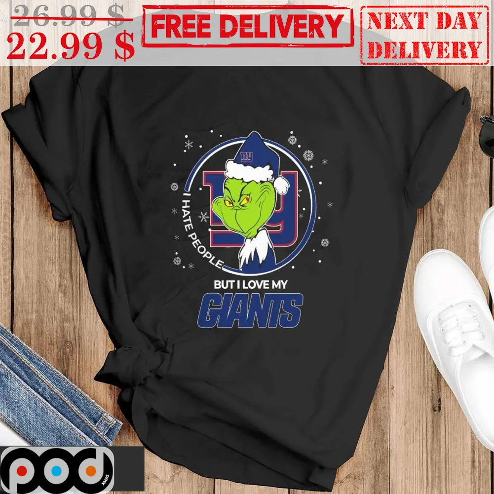 Grinch New York Giants I Hate People Nut I Love My Giants Shirt