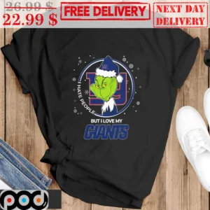 Grinch New York Giants I Hate People Nut I Love My Giants Shirt
