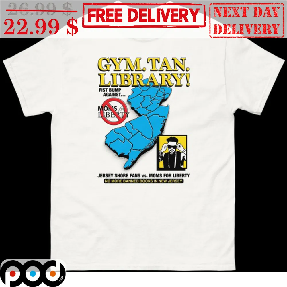 Gym Tan Library Fist Bump Against Shirt