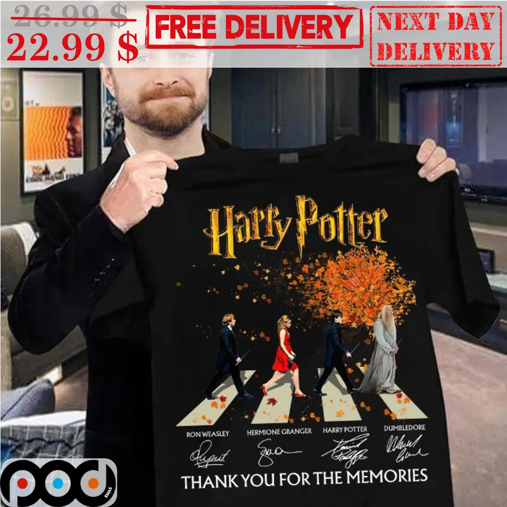 Harry Potter Walk Signature Thank You For The Memories Shirt