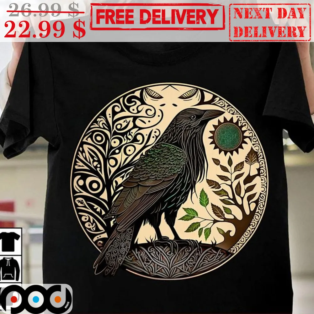 Raven Tree Nature Graphic Shirt