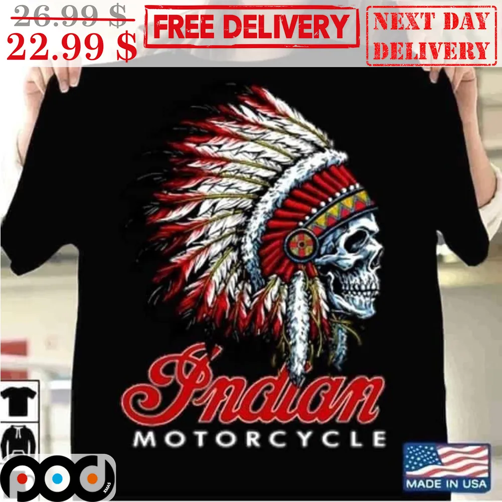 Skull Native Indian Motorcycle Shirt