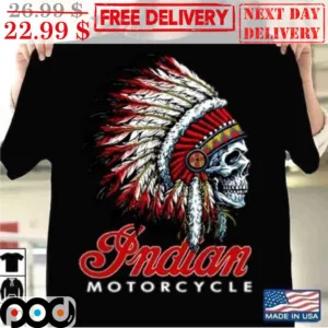 Skull Native Indian Motorcycle Shirt