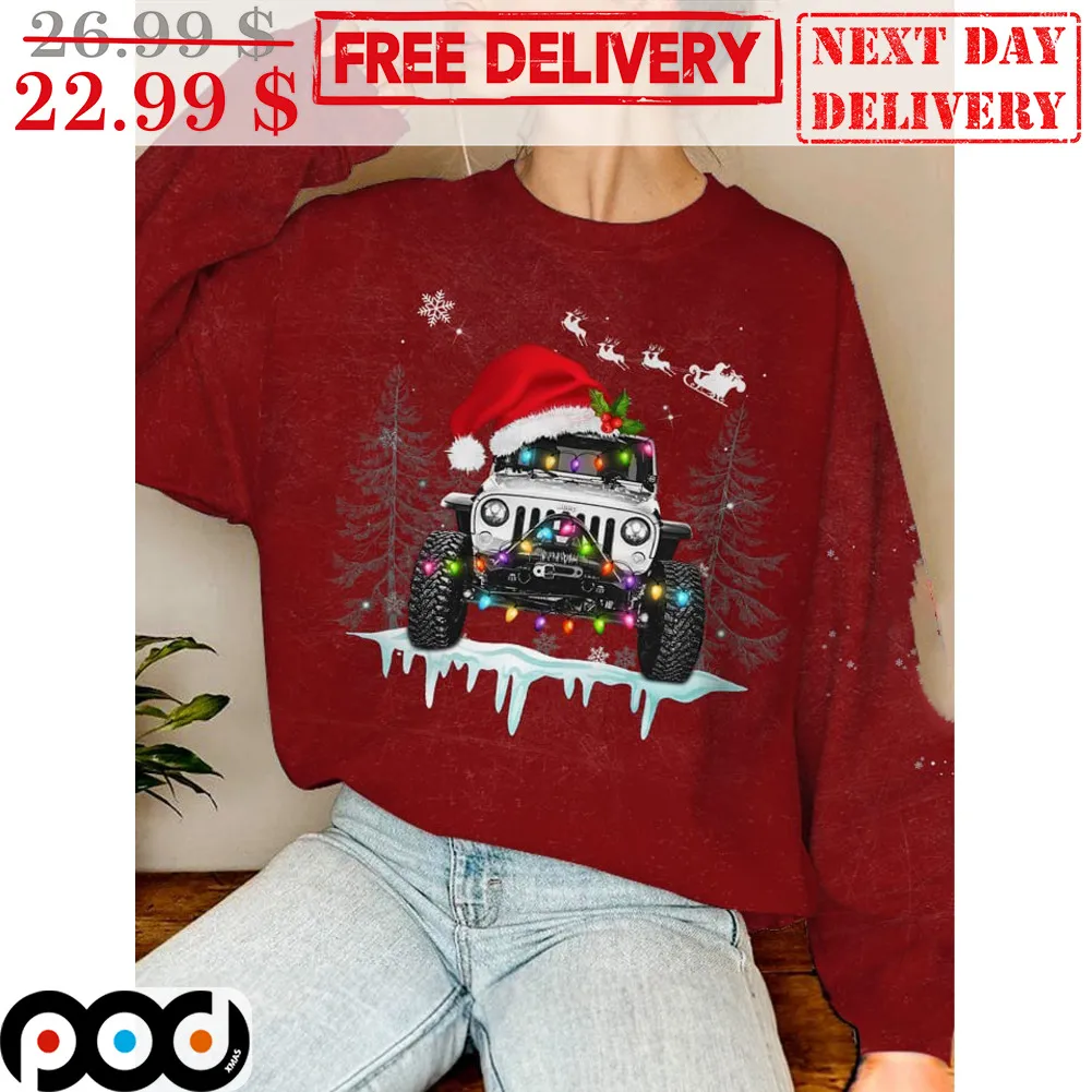 Truck Snow Christmas Hat 2023 Shirt