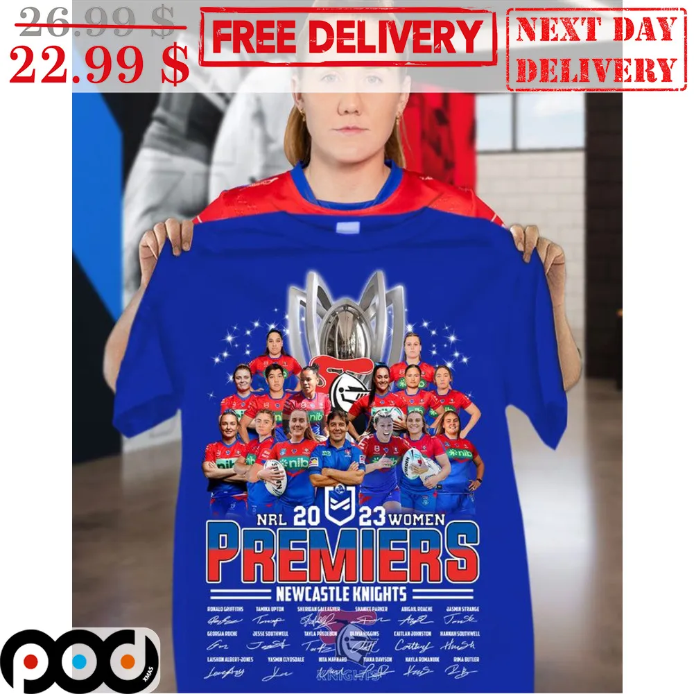 NRL 2023 Women Premiers Newcastle Knights Signature Shirt