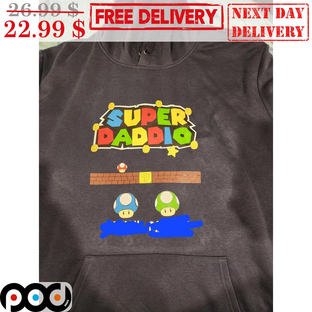 Super Daddio Super Mario Mushroom Shirt