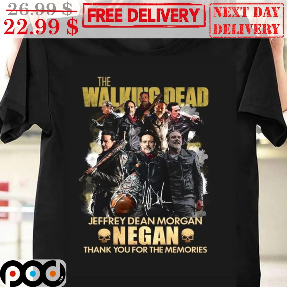 The Walking Dead Jeffrey Dean Morgan Negan Thank You For The Memories Shirt