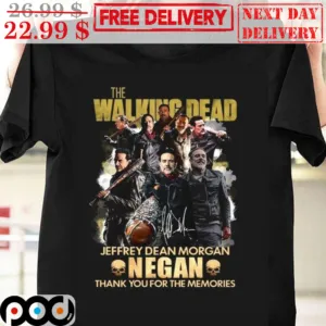 The Walking Dead Jeffrey Dean Morgan Negan Thank You For The Memories Shirt