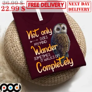 Owl Not Only Does My Mind Wander Sometimes It Walks Off Completely Shirt