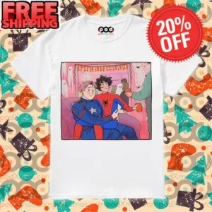Captain America Hug Spider Man Cute Marvel Halloween Shirt