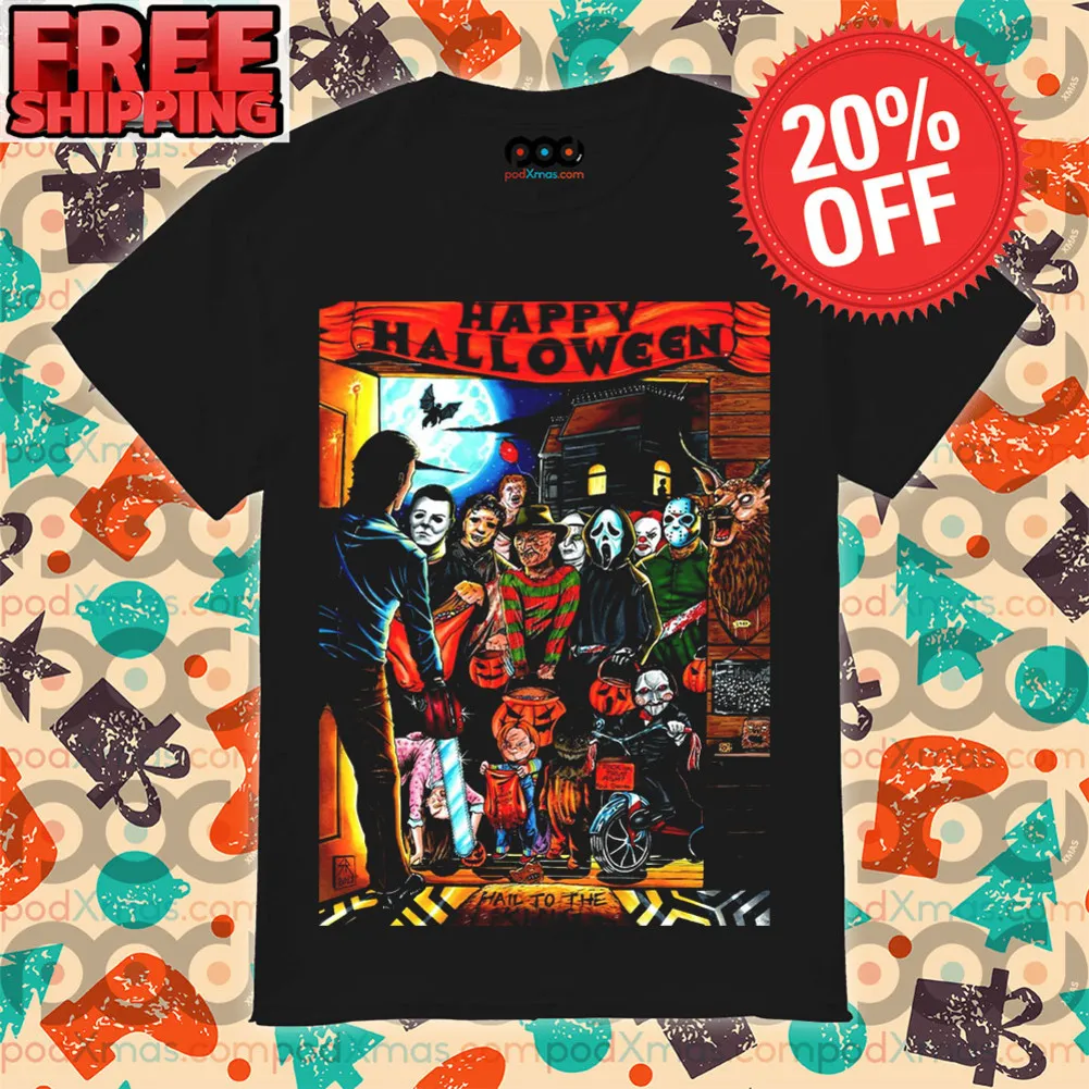 Trick Or Treat Happy Halloween Horror Characters Shirt