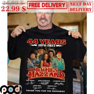 44 Years 1979-2023 The Dukes Of Hazzard Thank You For The Memories Signature Shirt