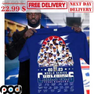 Texas Rangers 2023 World Series Champions Signature Players MLB Shirt