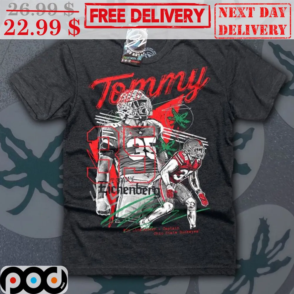 Tommy Eichenberg 35 Ohio State Buckeyes Signature Shirt