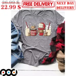 Christmas Milk Cookies Coffee Merry Christmas 2023 Shirt
