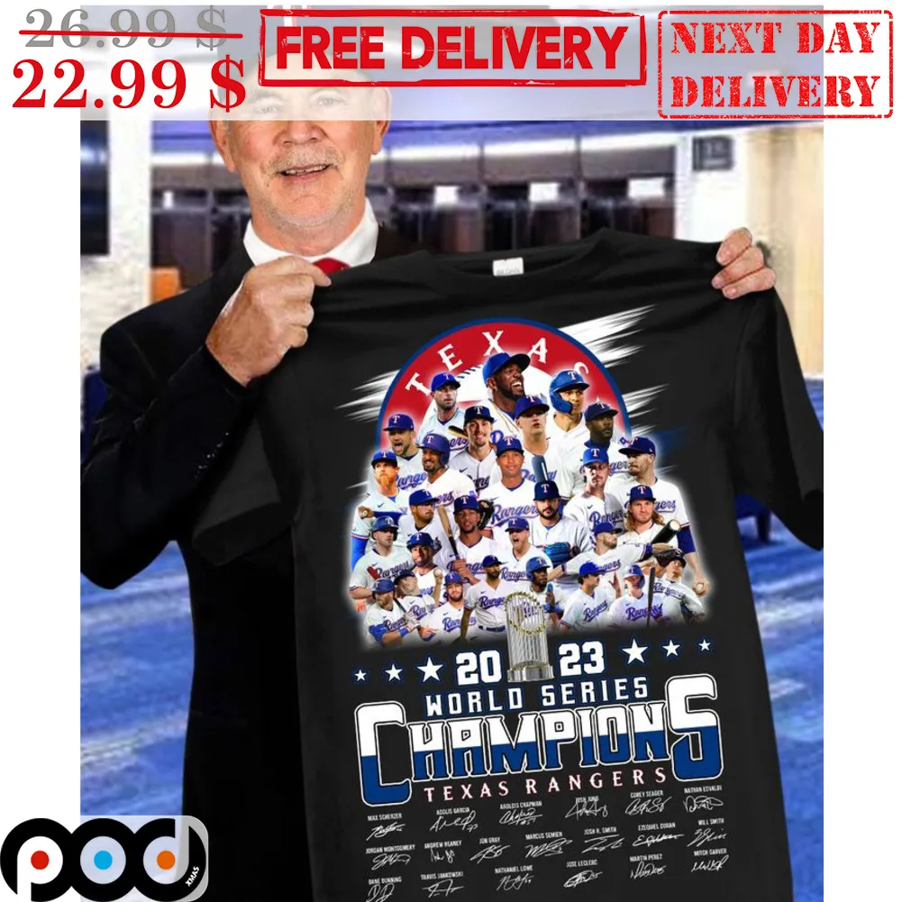 Texas Rangers 2023 World Series Champions Signature Players MLB Shirt