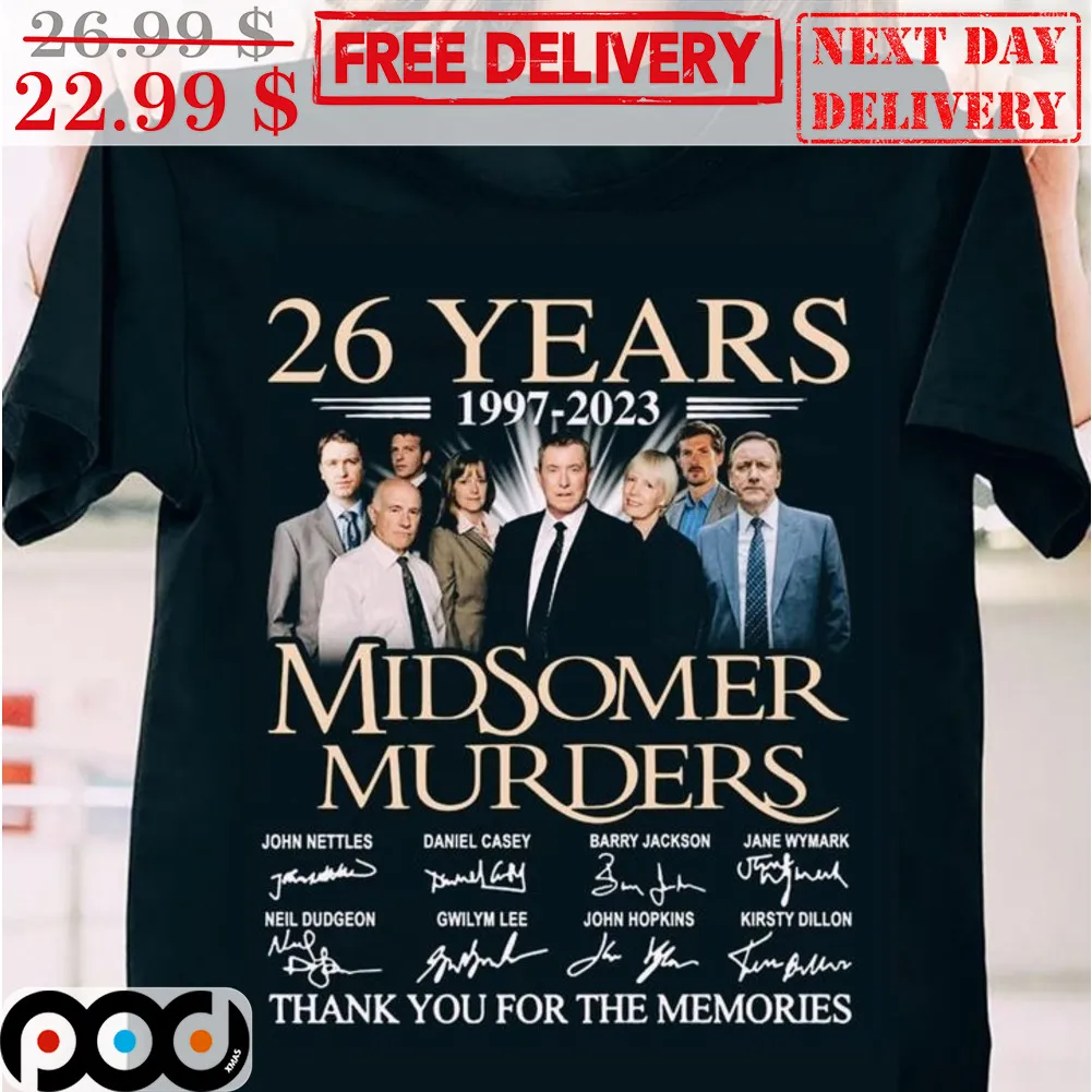 26 Years 1997-2023 Midsomer Murders Thank You For The Memories Signature Shirt