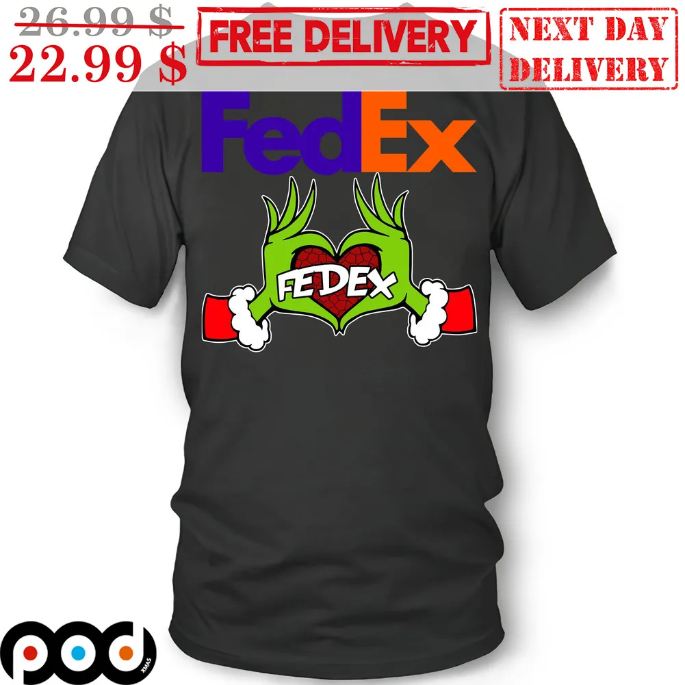 Grinch Love Fedex Merry Christmas Shirt