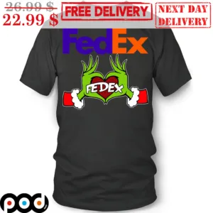 Grinch Love Fedex Merry Christmas Shirt